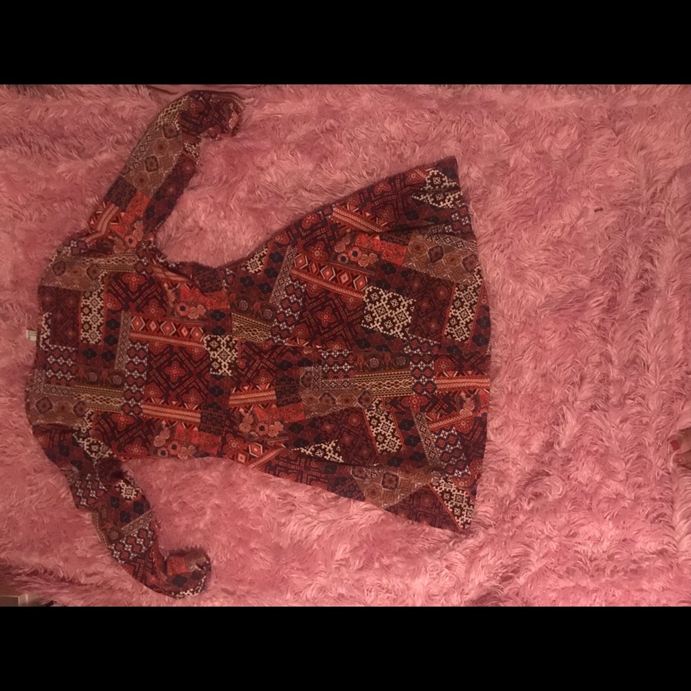 Multicolored Skater Dress (Tribal Print)
